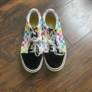 Rainbow Checkered Vans